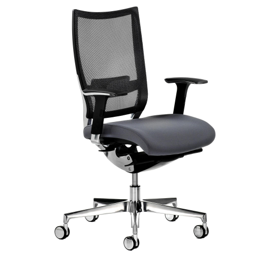 Poltrona semidirezionale Elite concept COT nero con braccioli regolabili